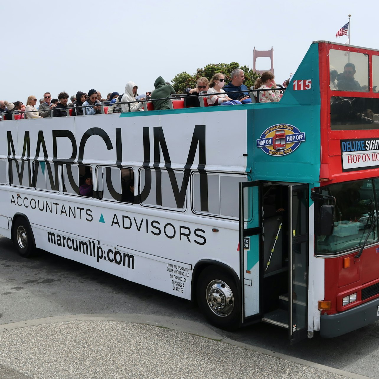 Explore the stunning sights of San Francisco from a double-decker bus offering endless opportunities to discover landmarks like Fisherman's Wharf Lombard Street and Union Square at your leisure.